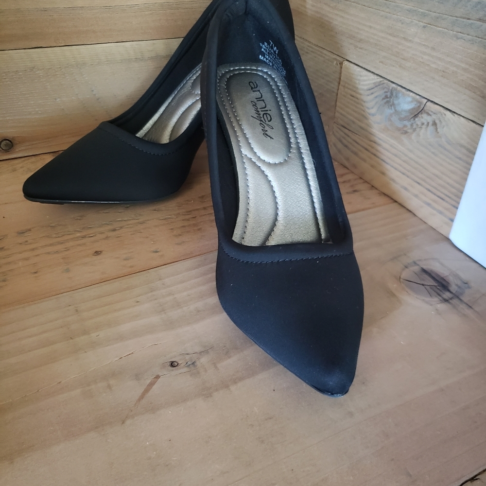 Annie confort 7w black high heels
